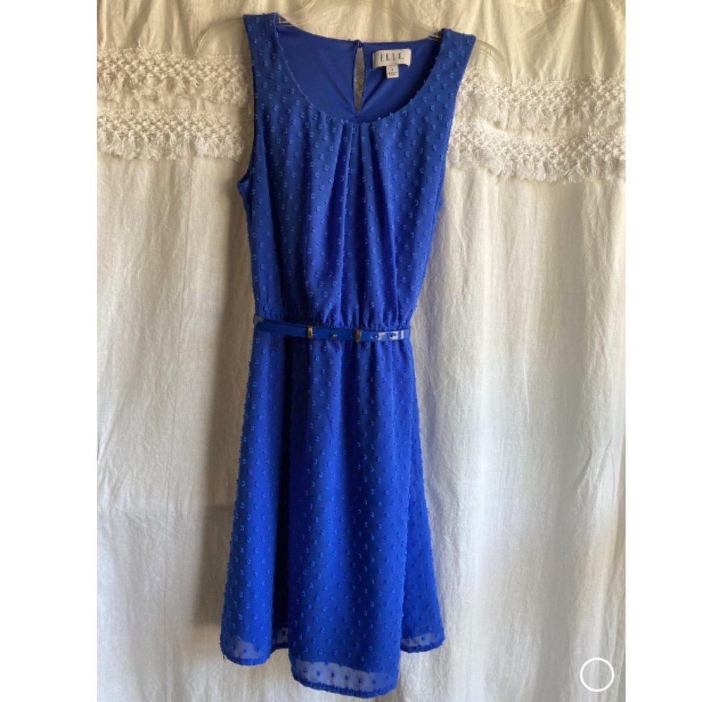 Elle Clipdot Dress with Belt